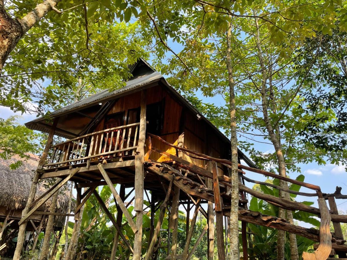 Sunny Field Eco Stilt House Villa Cát Tiên Dış mekan fotoğraf
